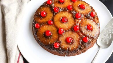 Grandmas skillet pineapple upside down cake