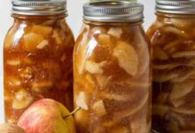 Canned apple pie filling