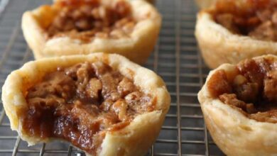 Apple walnut canadian butter tarts