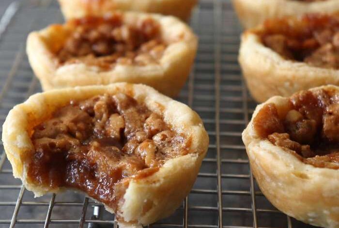 Apple walnut canadian butter tarts