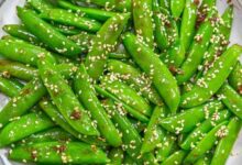 Asian sugar snap pea appetizer