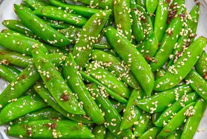 Asian sugar snap pea appetizer