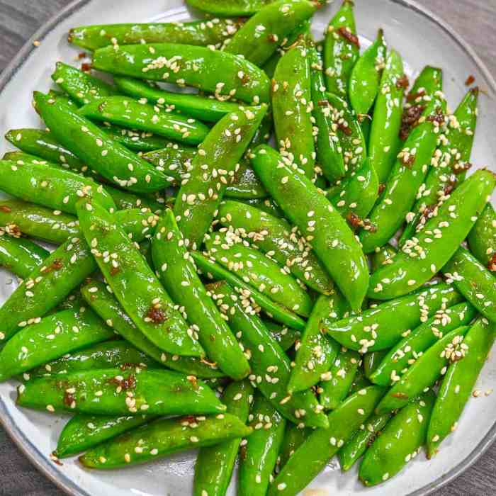 Asian sugar snap pea appetizer