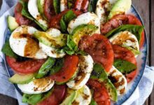 Caprese salad with balsamic reduction