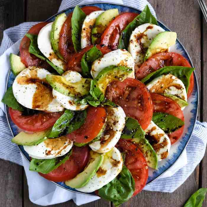 Caprese salad with balsamic reduction