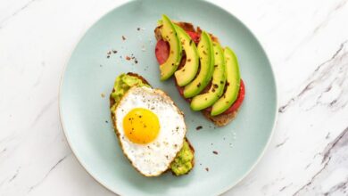 Avocado toast with egg