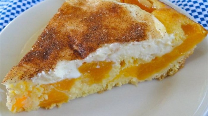 Award winning peaches and cream pie