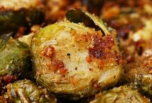 Roasted brussels sprouts with parmesan