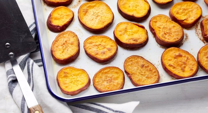 Oven roasted sweet potatoes