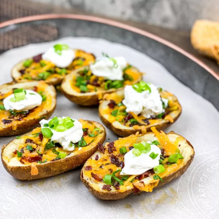 Bacon cheddar potato skins