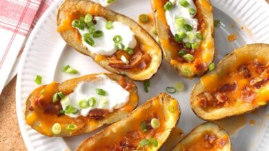 Bacon cheddar potato skins