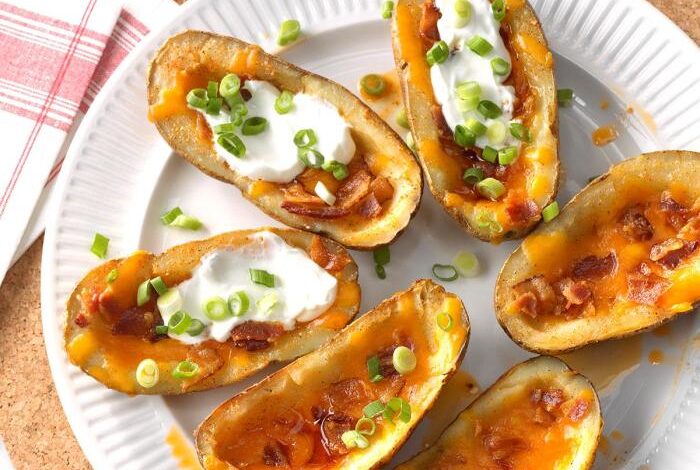 Bacon cheddar potato skins