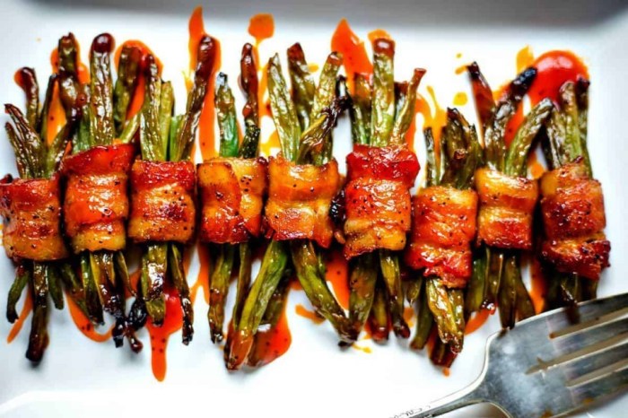 Bacon wrapped green beans