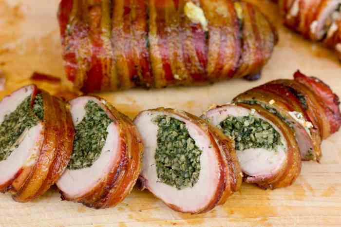 Cheese stuffed pork tenderloin