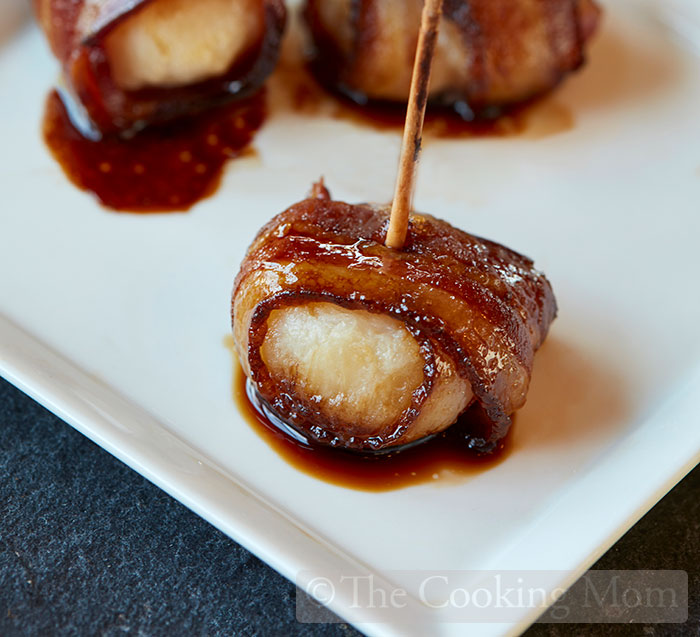 Bacon wrapped pineapple and water chestnuts