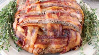 Bbq bacon wrapped meatloaf