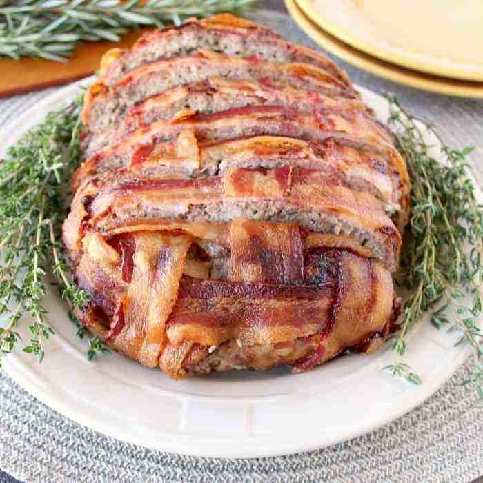 Bbq bacon wrapped meatloaf