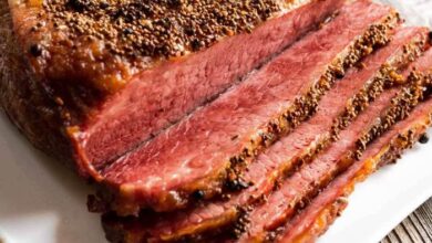 Braised corned beef brisket