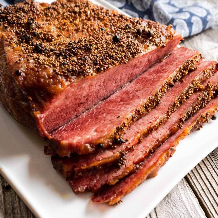 Braised corned beef brisket