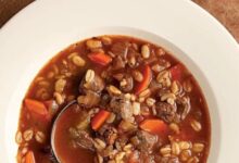 Slow cooker beef barley soup