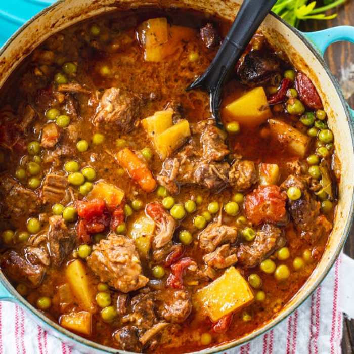 Southern style beef stew