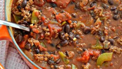 Meaty thick man chili