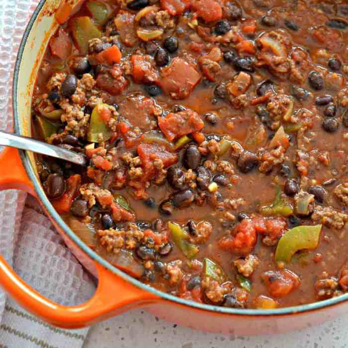 Meaty thick man chili