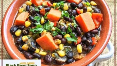 Vegan black bean and sweet potato salad