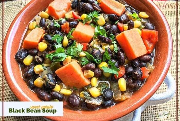 Vegan black bean and sweet potato salad