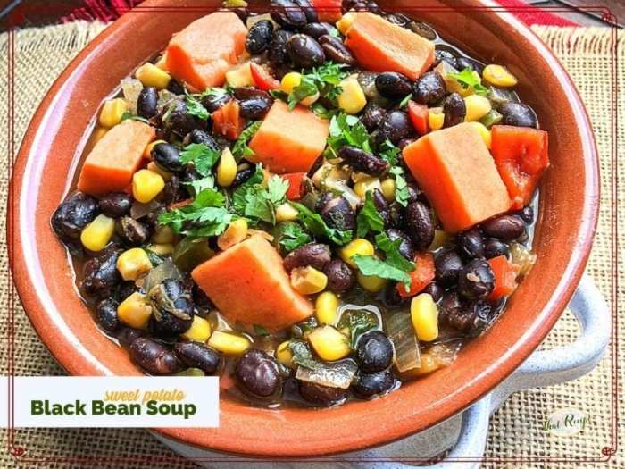 Vegan black bean and sweet potato salad