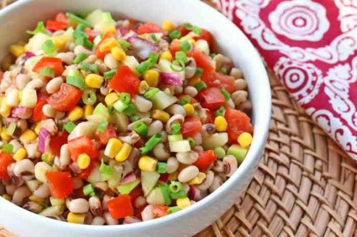 Marinated black eyed pea salad