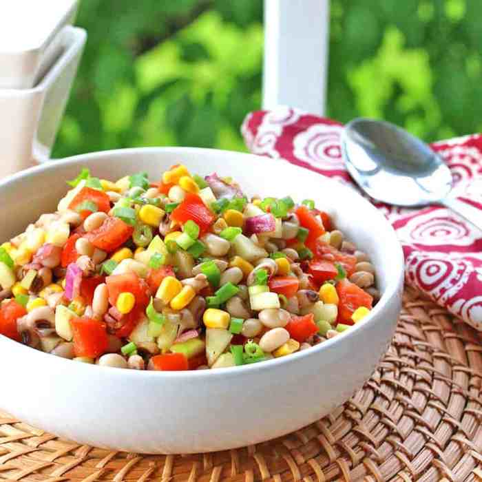 Marinated black eyed pea salad