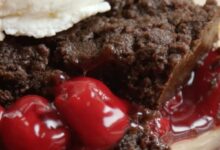 Black forest brownie dump cake