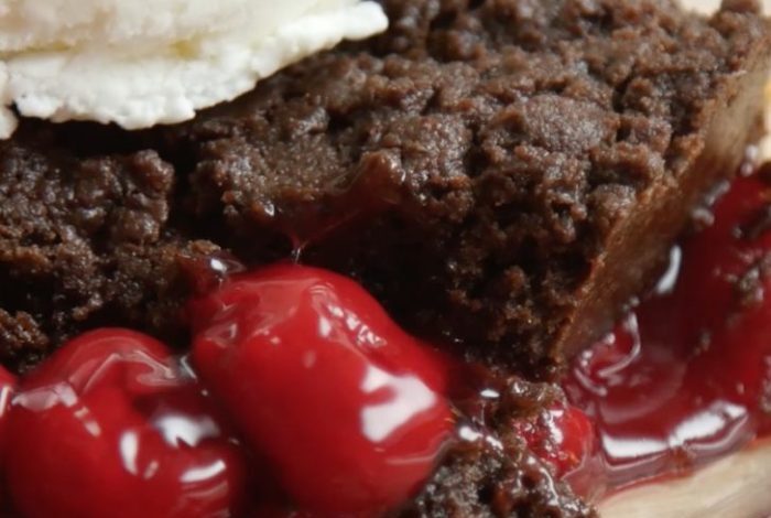 Black forest brownie dump cake