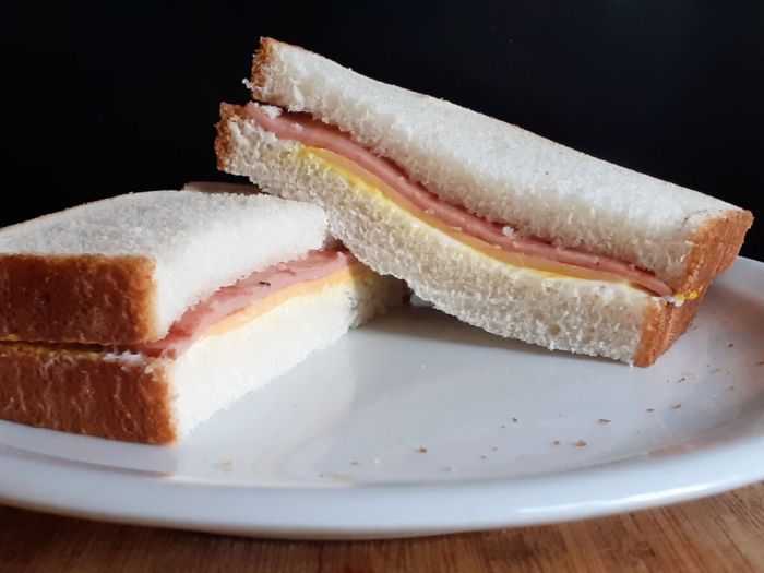 Air fried bologna sandwich