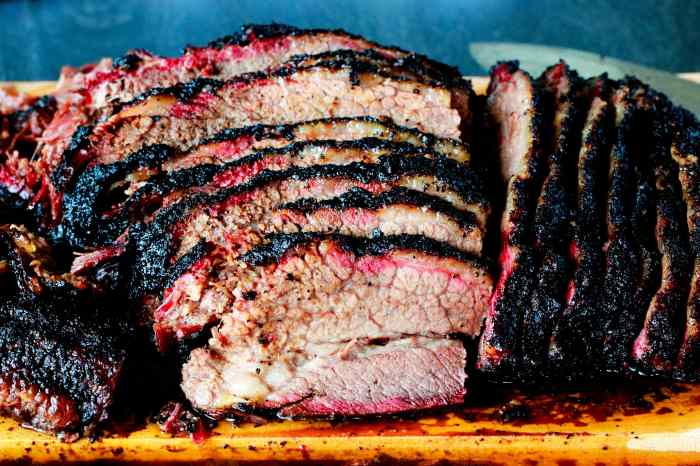 Slow cooked texas style beef brisket