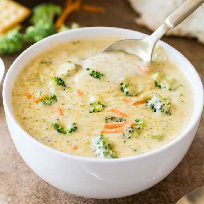 Excellent broccoli cheese soup