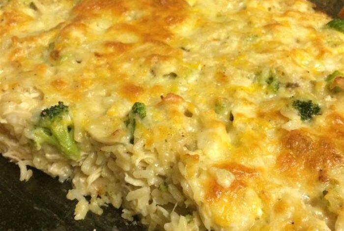 Broccoli casserole with rice