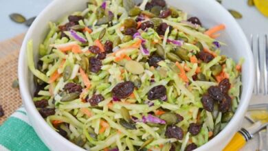 Easy broccoli slaw salad