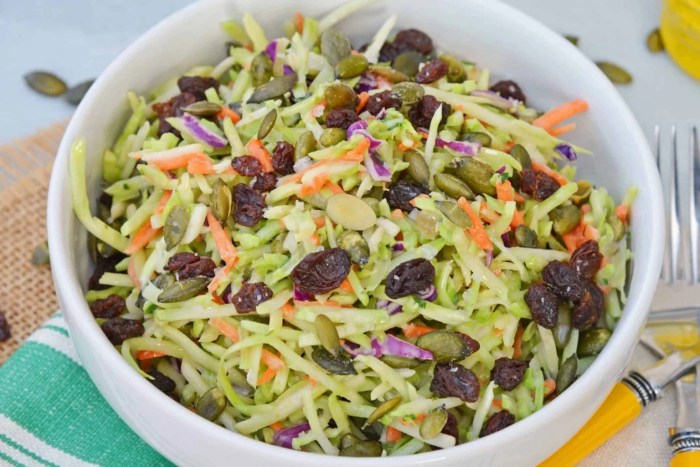 Easy broccoli slaw salad