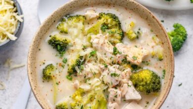 Creamy broccoli chicken soup