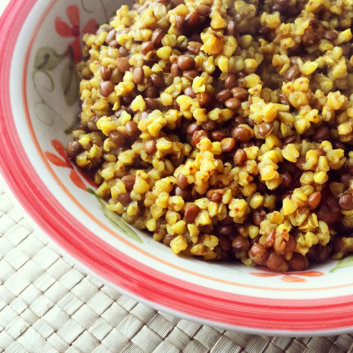 Lentil and buckwheat soup