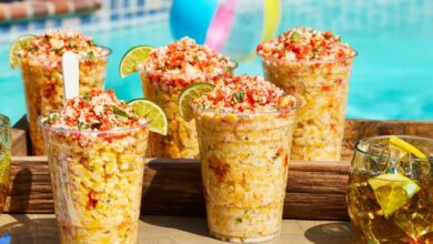 Elotes mexican corn in a cup