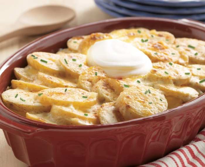 Creamy and crispy scalloped potatoes