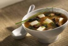 Miso soup with shiitake mushrooms