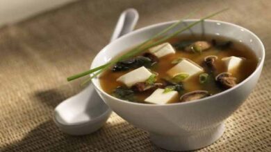 Miso soup with shiitake mushrooms