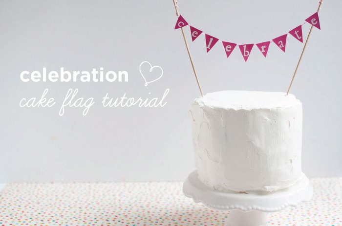 Decorating a flag cake