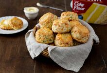 Irish cheddar spring onion biscuits