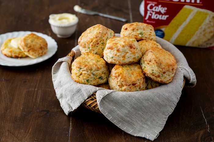 Irish cheddar spring onion biscuits