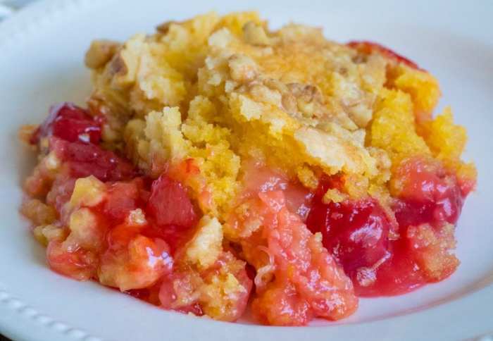 Cherry pineapple cabana dump cake